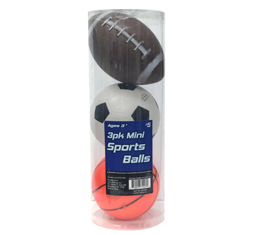 Mini sports balls 3-pack Holiday Sensory