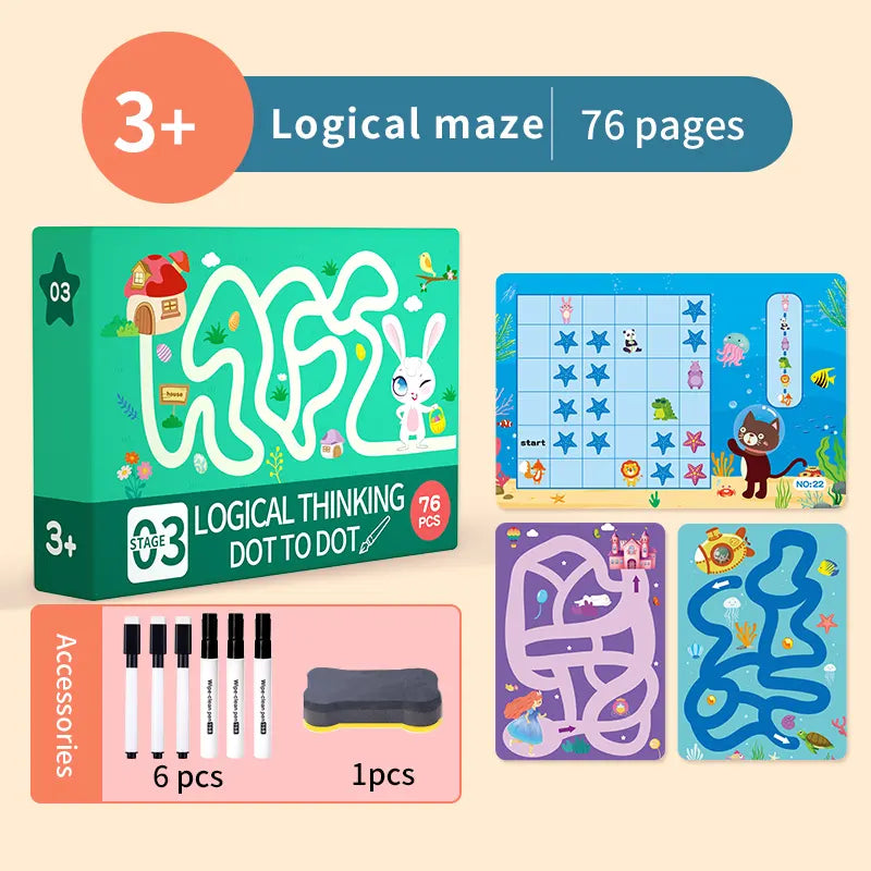 Handwriting practice Educational Learn reusable book for Holiday