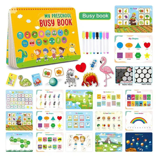 Busy Book Kids Montessori Educational Early  Self Learn Holiday