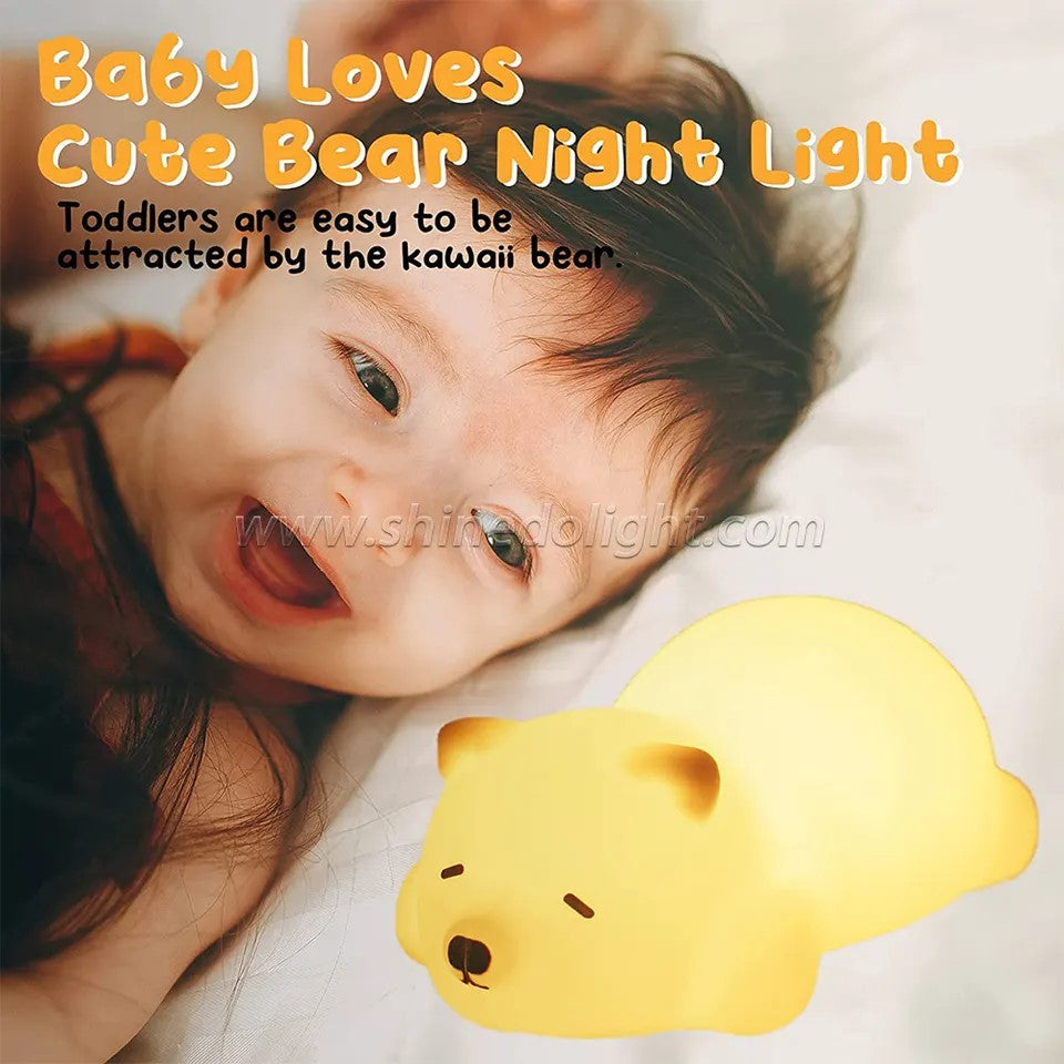 LED Nightlight Children Kids Color-changing Bedside Lamp sleep Holiday Bedtime